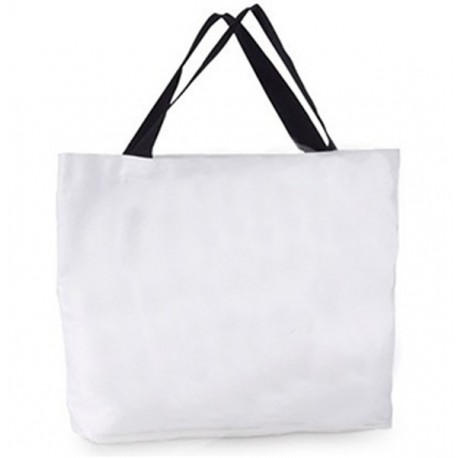 Sac de plage blanc anses noires