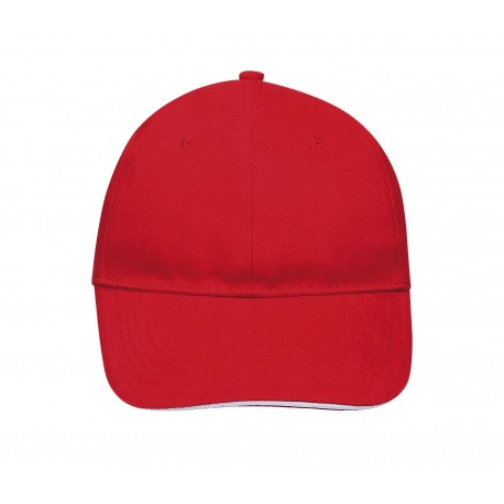 Casquette Rouge visière Filet Blanc