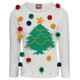 Pull de Noël 3D avec boules pour femme