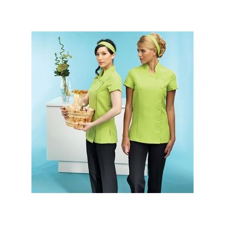 Tunique ou blouse de travail brodée pour les métiers de la beauté