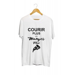 T-shirt sport "Courir plus pour manger plus"