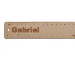 Règle en bois 30 cm gravée au laser