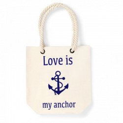 Sac fourre-tout Nautical beige brodé