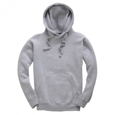 Sweat à capuche brodé gris